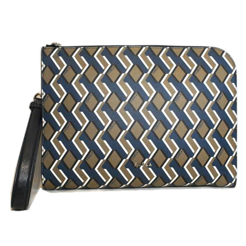 FURLA フルラ/L字ファスナー総柄クラッチバッグ//Aランク/92