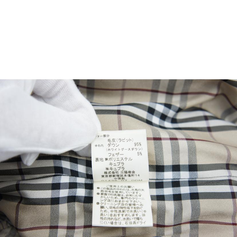 BURBERRY BLACK LABEL バ-バリ-ブラックレ-ベル/BURBERRY BLACK LABEL ダウンジャケット ファ- BK//Bランク/78