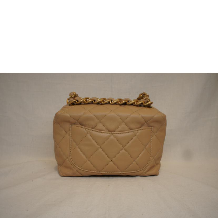 CHANEL シャネル/スモールボーリングバッグラムスキンベージュ/AS3230//P88*****/Aランク/92