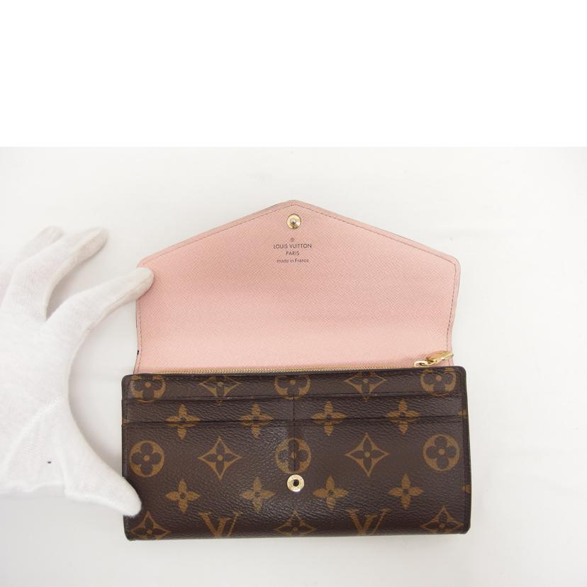 LV ルイヴィトン 長財布/ポルトフォイユ・サラ/モノグラム/ローズバレリーヌ/M62235//MI3***/Bランク/04