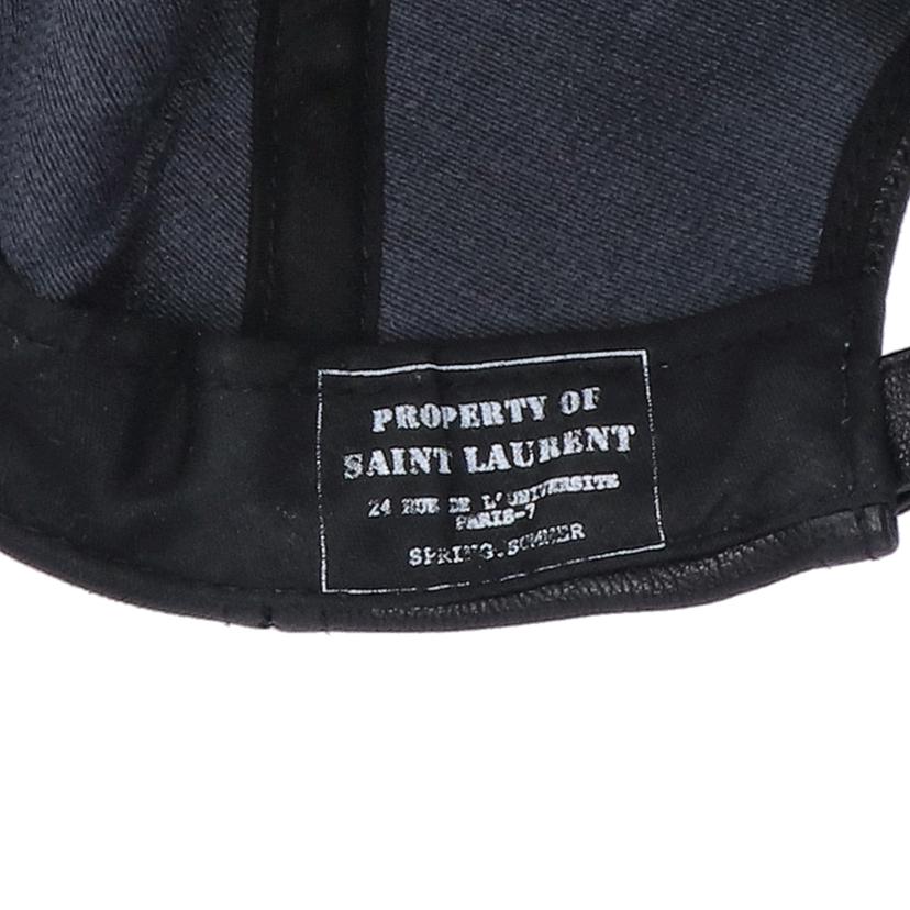 SAINT LAURENT サンローラン/サンローラン レザーキャップ/#57//Bランク/75