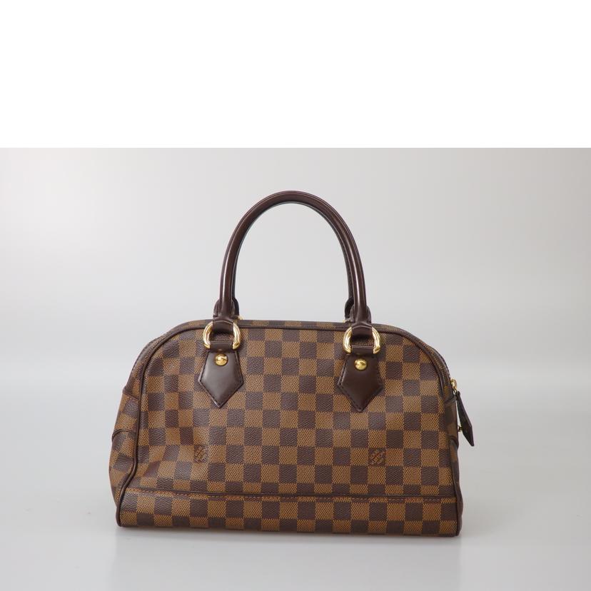 LOUIS VUITTON ルイヴィトン ルイ・ヴィトン ビトン ダミエ・エベヌ 市松模様 ブラウン 茶 ショルダーバッグ ハンドバッグ トートバッグ ブラウン メンズ レディース 定番 人気 LV 斜め掛け 肩がけ/ドゥオモ/ダミエ/エベヌ/N60008//CA0***/BCランク/76