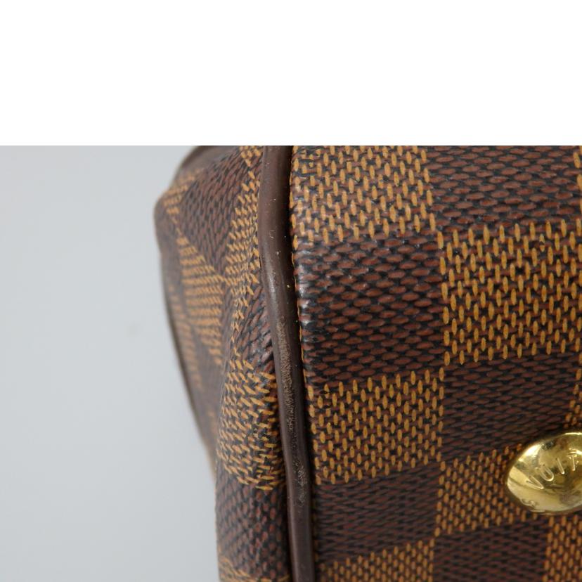 LOUIS VUITTON ルイヴィトン ルイ・ヴィトン ビトン ダミエ・エベヌ 市松模様 ブラウン 茶 ショルダーバッグ ハンドバッグ トートバッグ ブラウン メンズ レディース 定番 人気 LV 斜め掛け 肩がけ/ドゥオモ/ダミエ/エベヌ/N60008//CA0***/BCランク/76