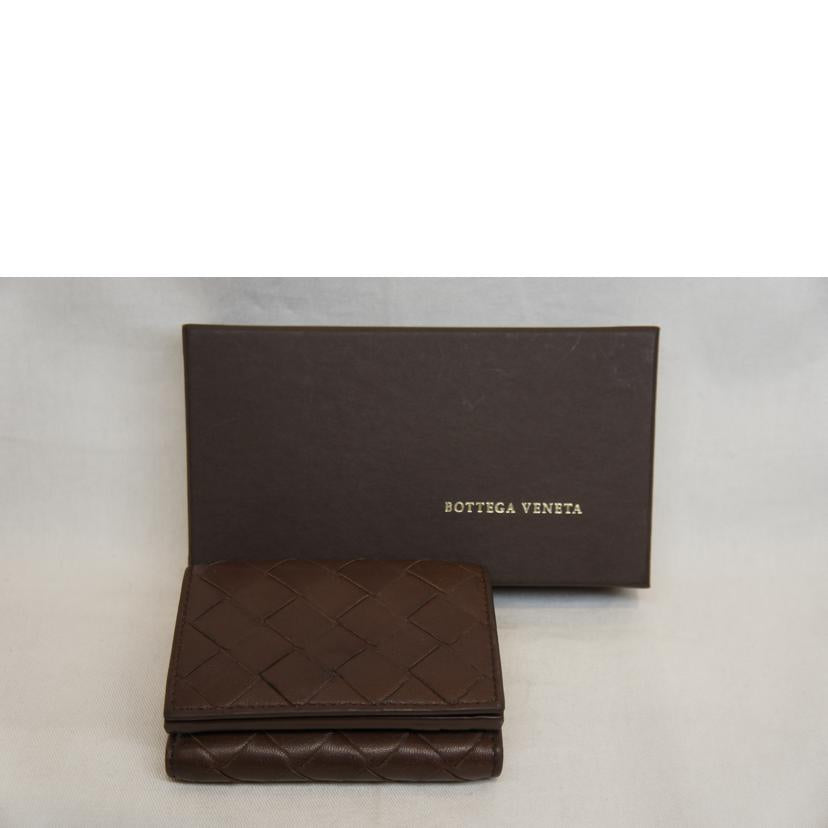 BOTTEGA VENETA ボッテガヴェネタ/イントレチャートミニウォレットブラウン//ABランク/92