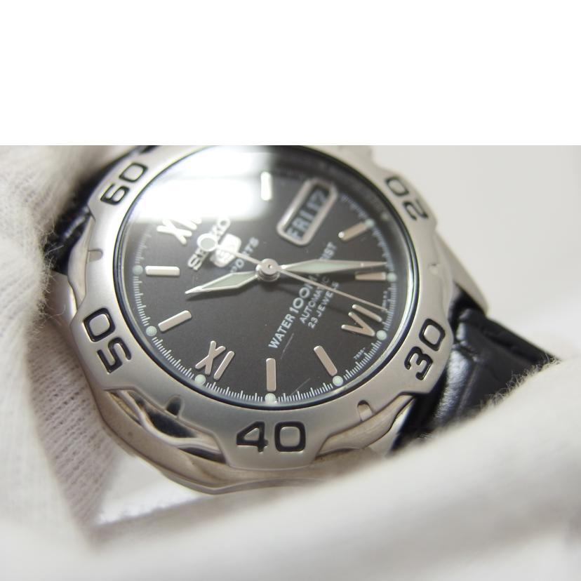 SEIKO セイコー/5スポーツ/自動巻き/レザーベルト/7S36-00A0//3N1***/Aランク/04