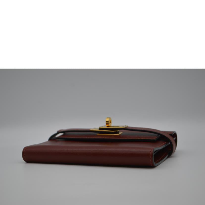 HERMES エルメス/ケリーポケットコンパクトウォレット/ボックススカーフ/ボルドー//K□刻*/Bランク/89