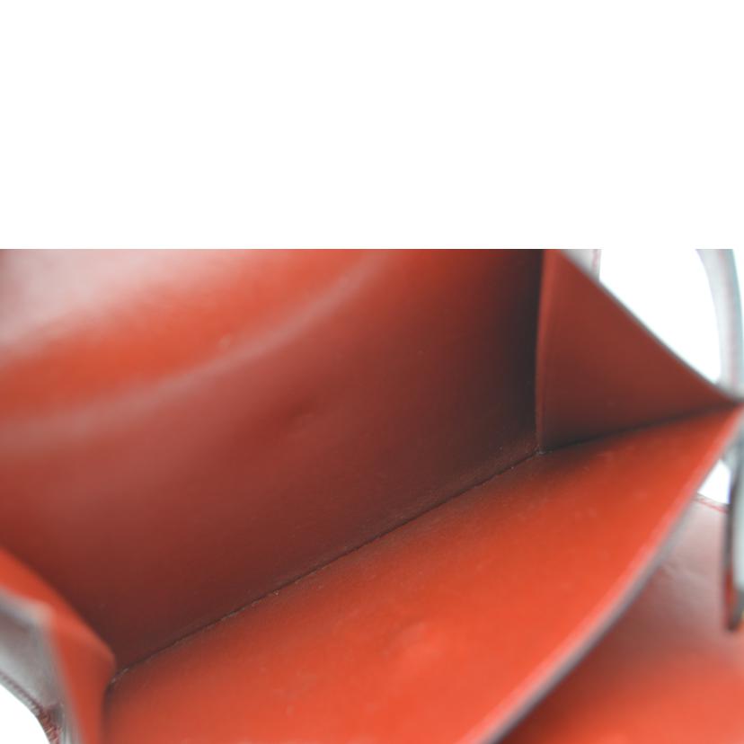 HERMES エルメス/ケリーポケットコンパクトウォレット/ボックススカーフ/ボルドー//K□刻*/Bランク/89