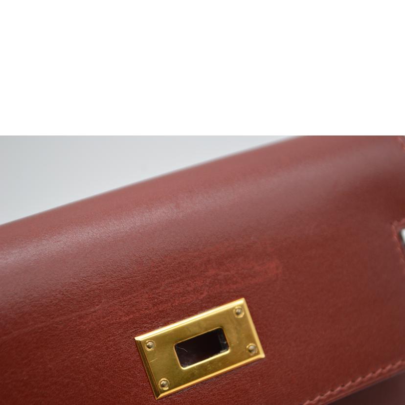 HERMES エルメス/ケリーポケットコンパクトウォレット/ボックススカーフ/ボルドー//K□刻*/Bランク/89