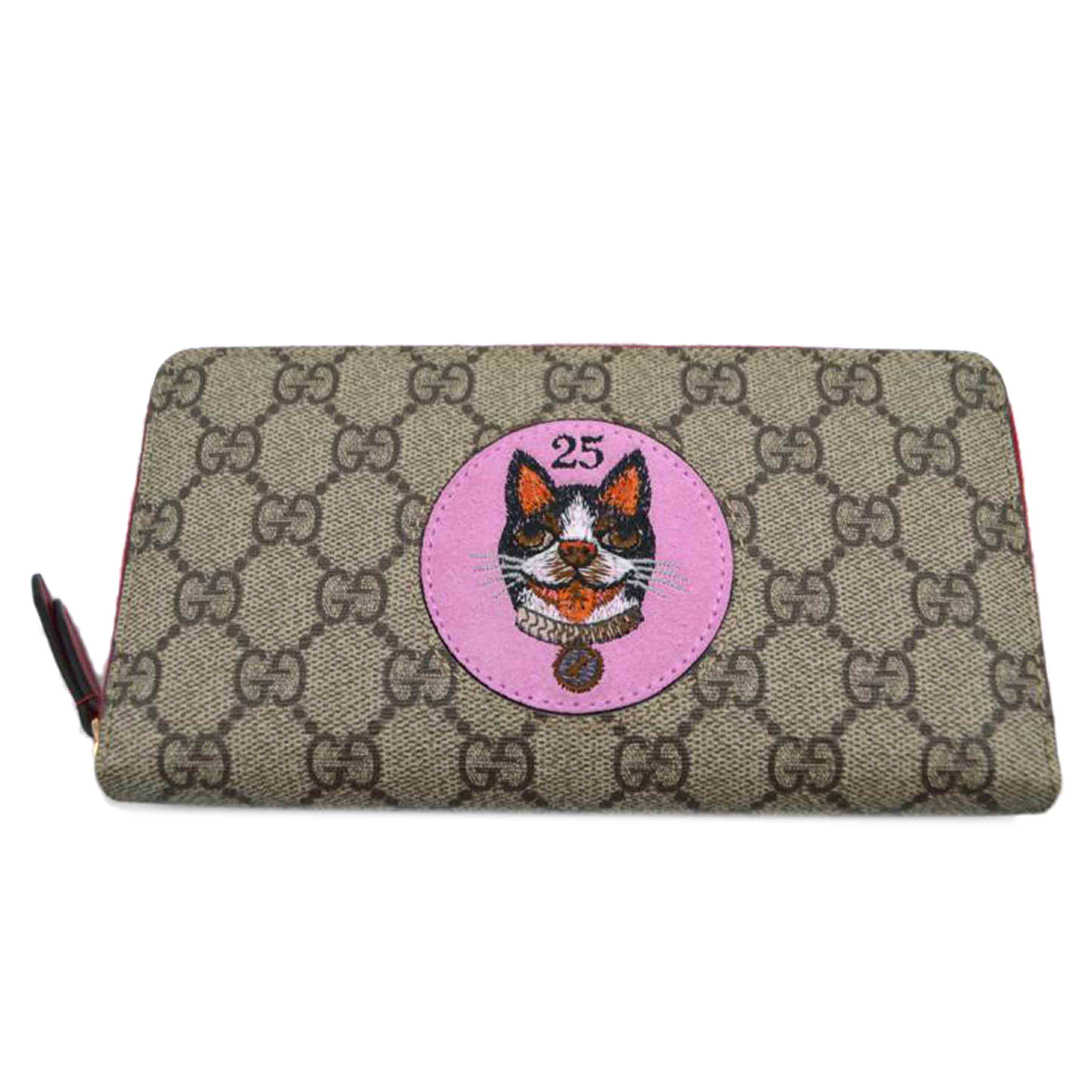 GUCCI グッチ/GGスプリームボスコパッチラウンドファスナー長財布/506279//496***/Sランク/89