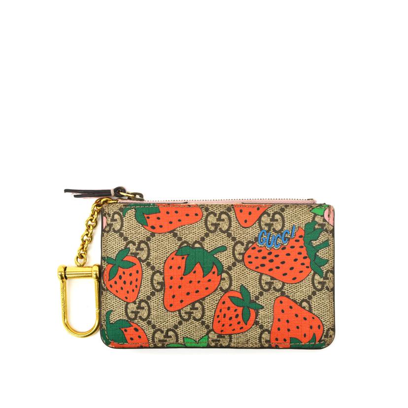 GUCCI グッチ/GGスプリームストロベリーコインケース/573841//Bランク/75