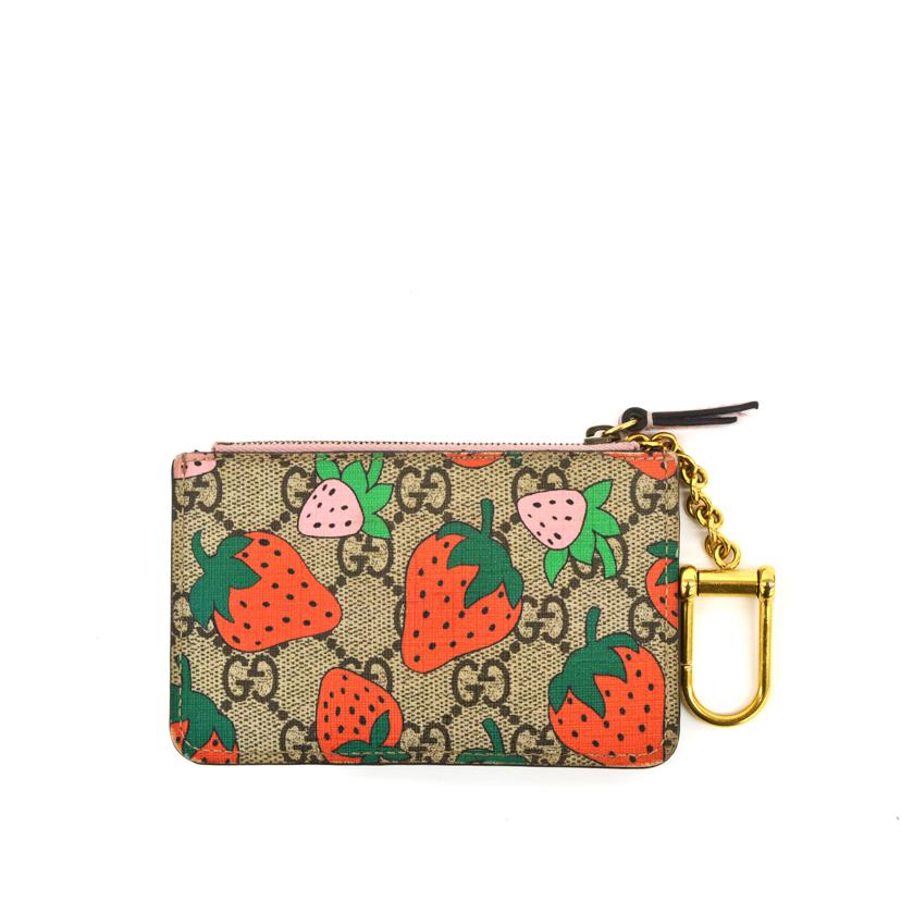 GUCCI グッチ/GGスプリームストロベリーコインケース/573841//Bランク/75