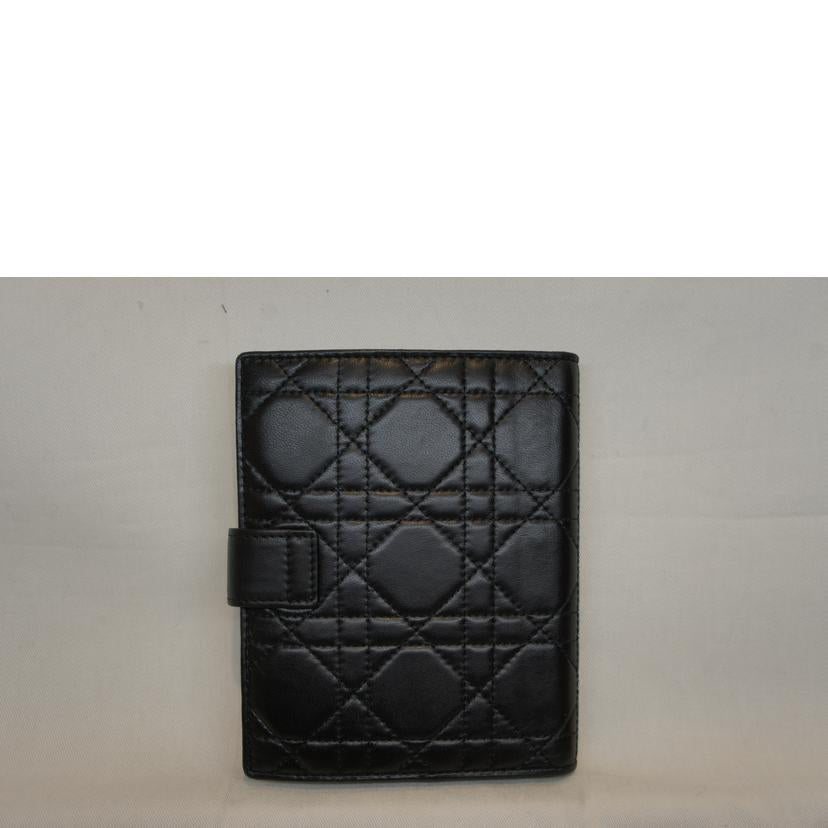 Christian Dior クリスチャンディオール/レディディオール手帳ケースラムスキンブラック//ABランク/92