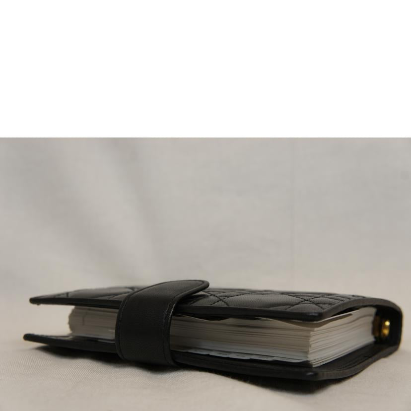 Christian Dior クリスチャンディオール/レディディオール手帳ケースラムスキンブラック//ABランク/92
