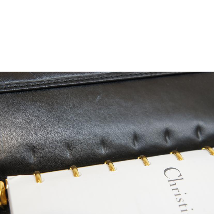 Christian Dior クリスチャンディオール/レディディオール手帳ケースラムスキンブラック//ABランク/92
