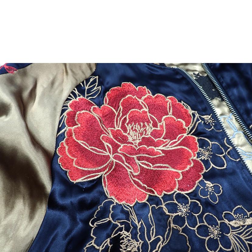 絡繰魂/★絡繰魂和柄総刺繍 リバーシブルスーベニアジャケット 桜クマぼたん月/203057//サイズ:L/Bランク/62