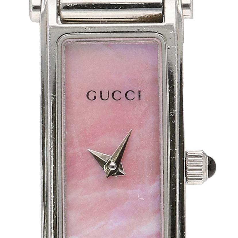 GUCCI グッチ/バングルスクエアクオーツ/ピンクシェル/1500L//088****/ABランク/91