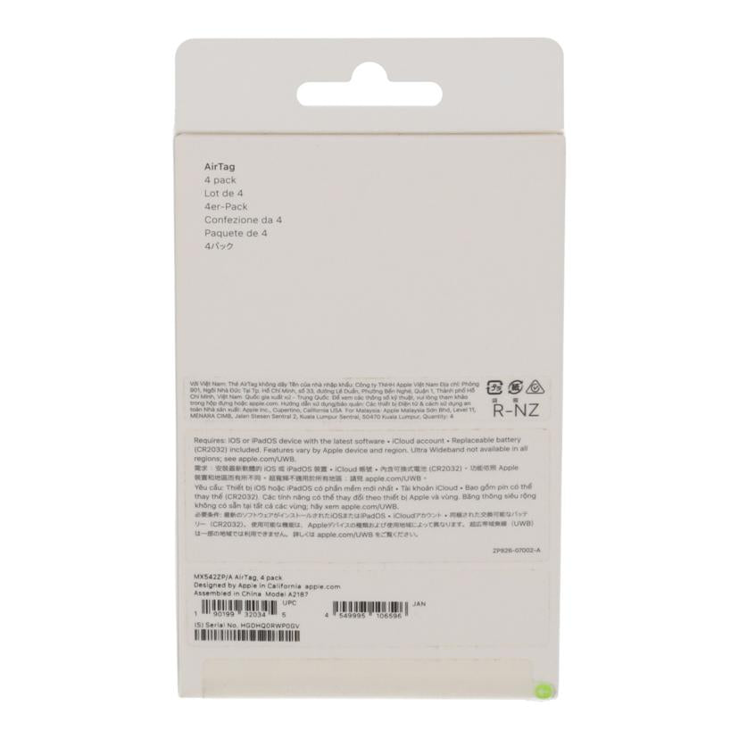 APPLE アップル/AirTag 4パック/MX542ZP/A//shgdhq0rwp0gv/Sランク/70