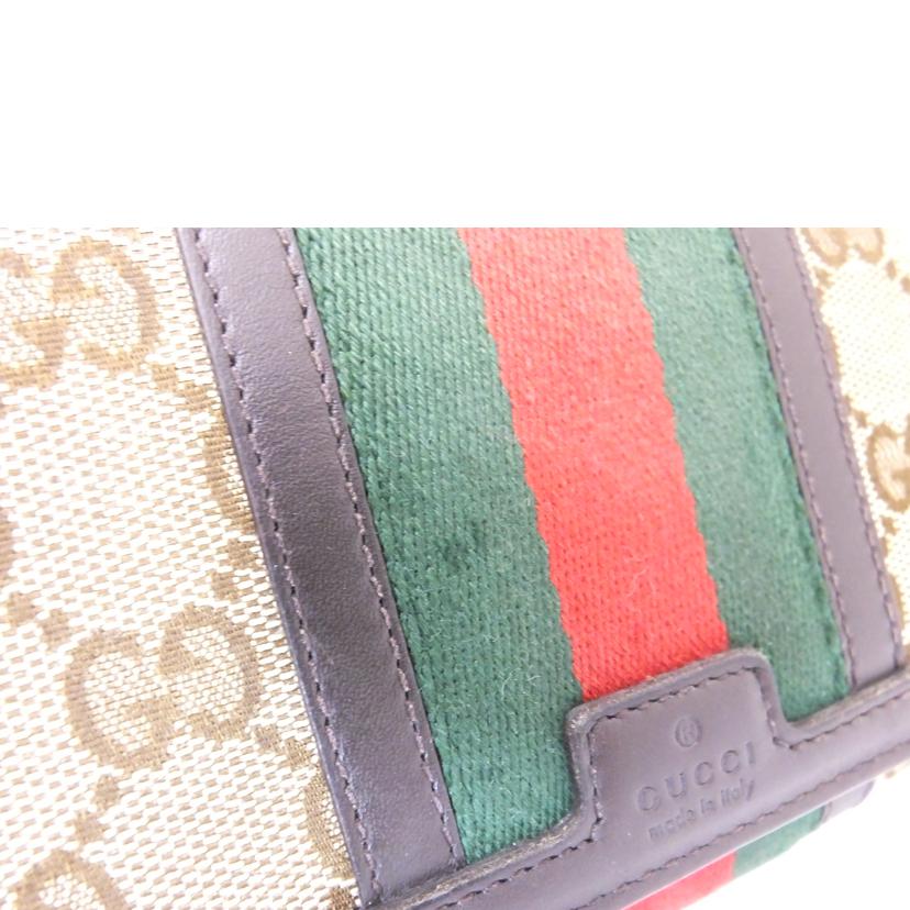 GUCCI グッチ/GGキャンバスシェリーライン長財布/409440//041*/Bランク/88