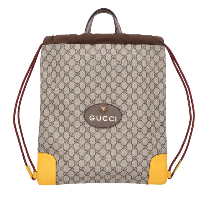 GUCCI グッチ/GGスプリーム/キャットヘッド/ドローストリングバックパック/473872//204***/Aランク/18