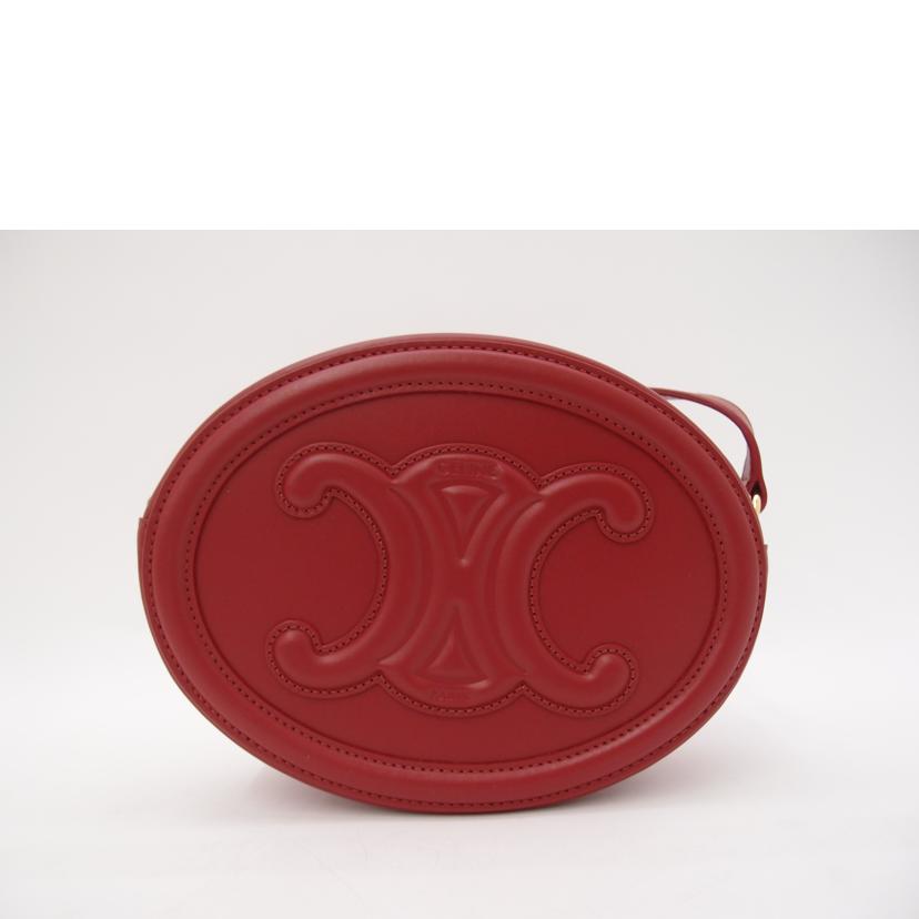 CELINE セリーヌ/オーバルパースキュルイトリオンフショルダー/レッド/101703//SAランク/69