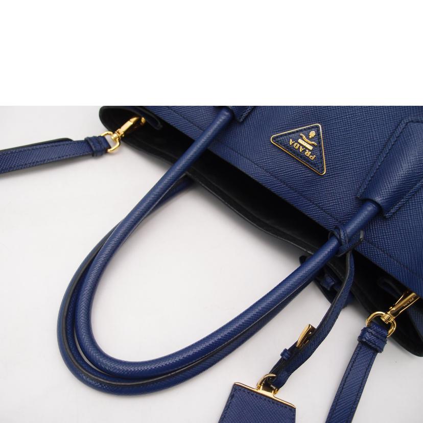 PRADA プラダ/サフィアーノ2wayトート/ブルー//117/ABランク/69