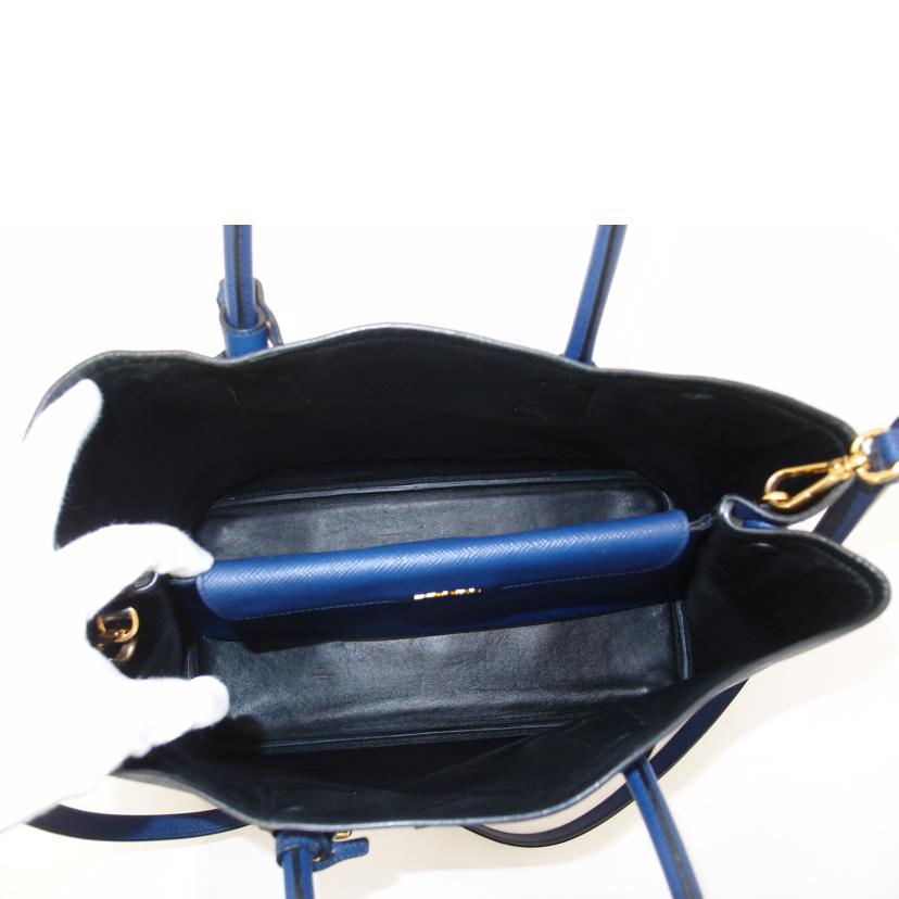 PRADA プラダ/サフィアーノ2wayトート/ブルー//117/ABランク/69