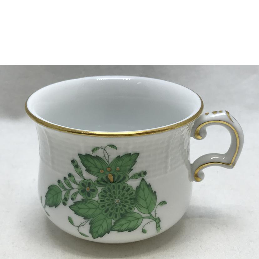 HEREND ヘレンド/アポニーグリーン クリームカップ&ソーサー//ABランク/51