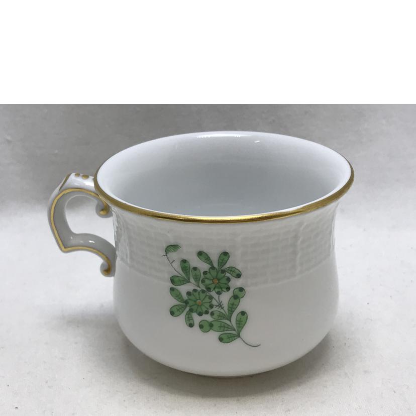 HEREND ヘレンド/アポニーグリーン クリームカップ&ソーサー//ABランク/51