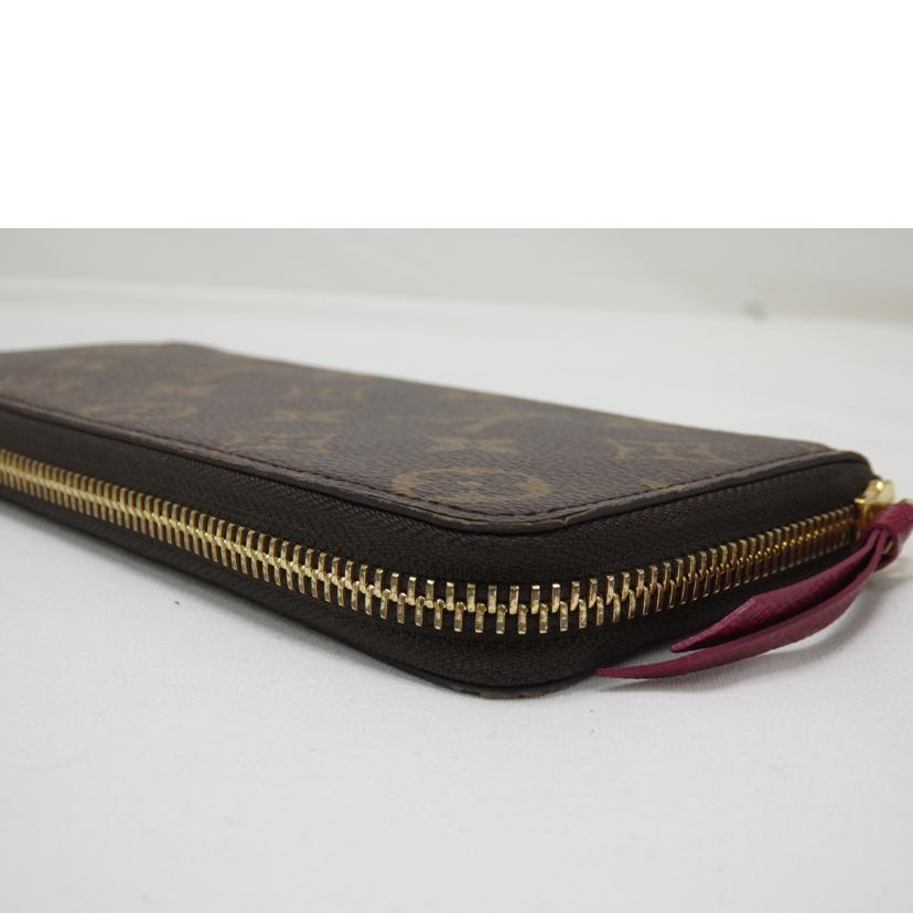 LV ルイヴィトン/ポルトフォイユ・クレマンス/モノグラム/フューシャ/M60742//RFI****/Aランク/84
