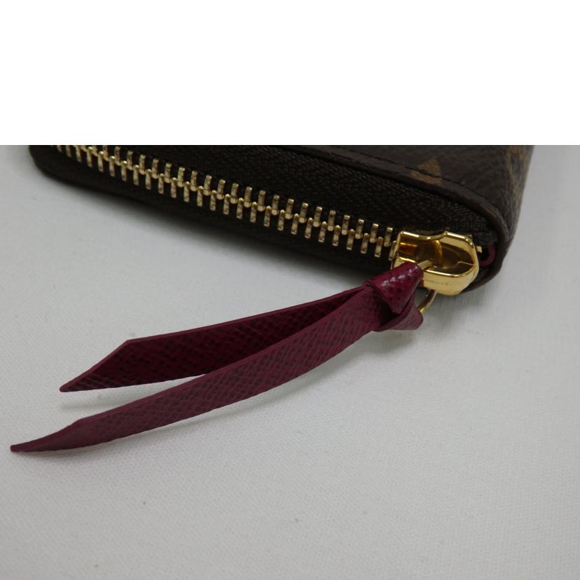 LV ルイヴィトン/ポルトフォイユ・クレマンス/モノグラム/フューシャ/M60742//RFI****/Aランク/84