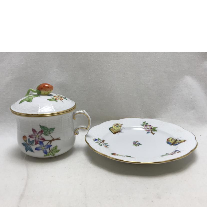 HEREND ヘレンド/ヴィクトリアプレーン クリームカップ&ソーサー 蓋つき//ABランク/51
