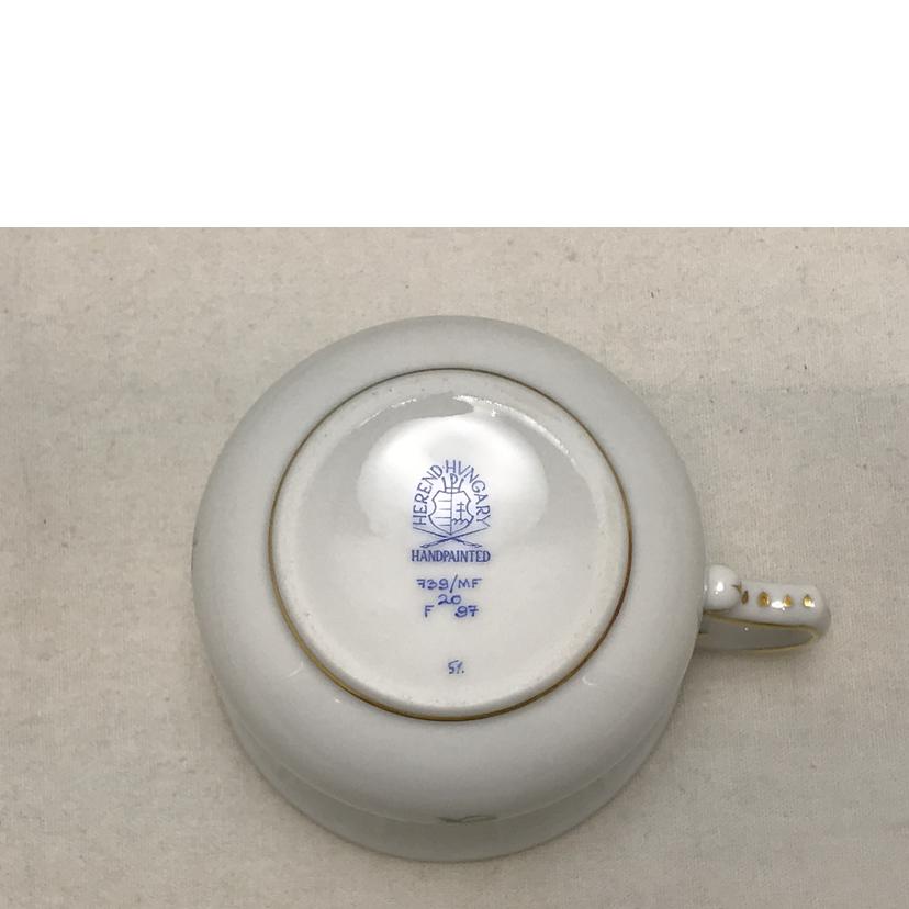 HEREND ヘレンド/ミルフルール・1000の花 蓋つきクリームカップ&ソーサー いちご飾り//Bランク/51