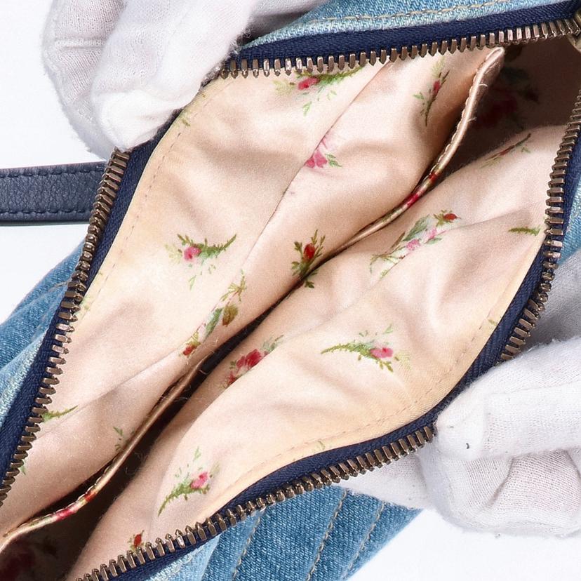 GUCCI グッチ/GGマーモント/キルティングデニムフェイクパールショルダー/447632//486***/ABランク/91