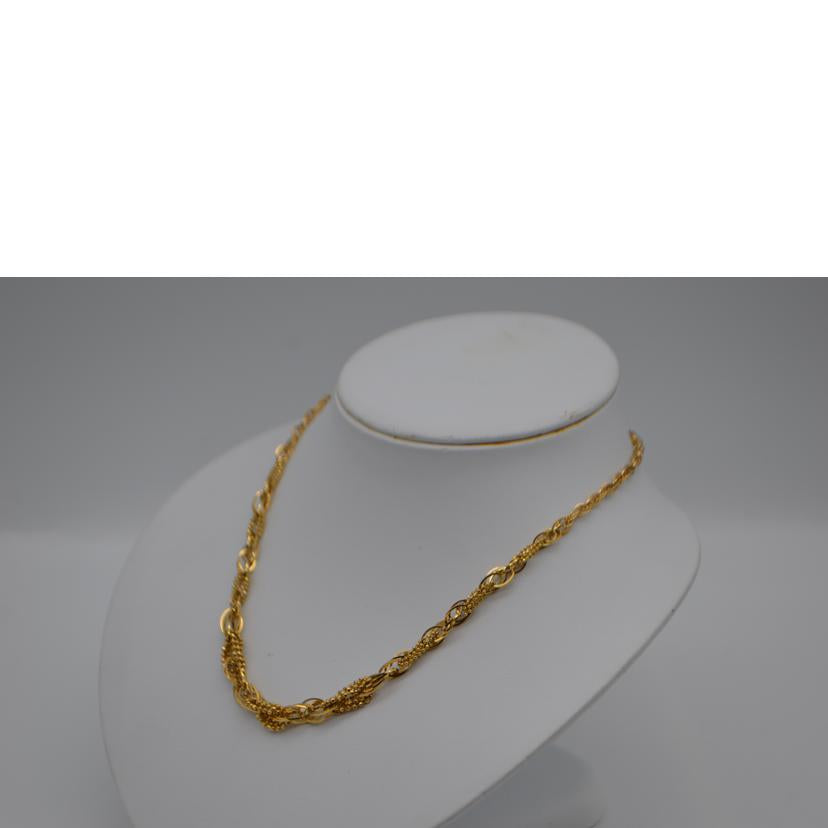 K18/K18 スクリューボールネックレス 40 cm/15.8g//Aランク/89