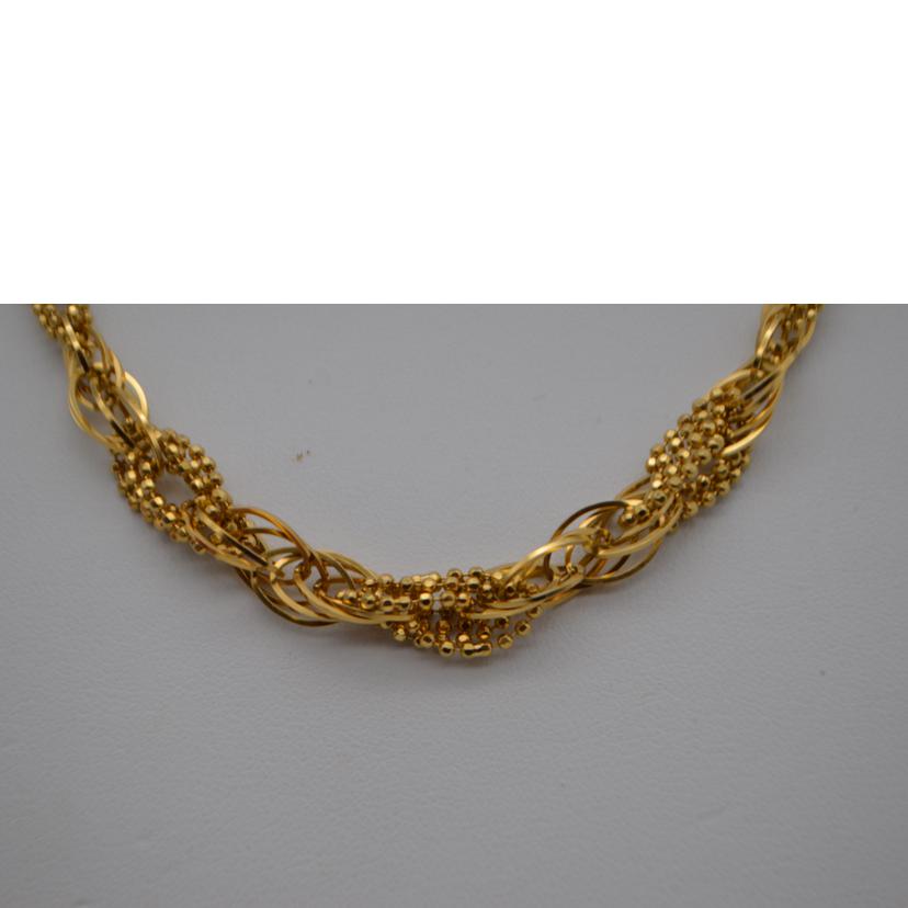 K18/K18 スクリューボールネックレス 40 cm/15.8g//Aランク/89