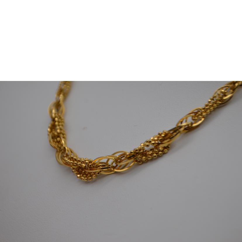 K18/K18 スクリューボールネックレス 40 cm/15.8g//Aランク/89