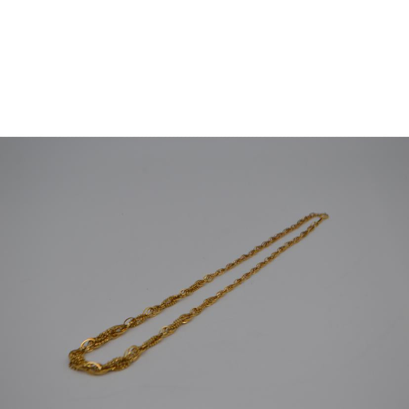 K18/K18 スクリューボールネックレス 40 cm/15.8g//Aランク/89
