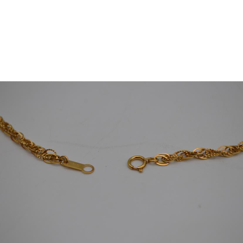 K18/K18 スクリューボールネックレス 40 cm/15.8g//Aランク/89