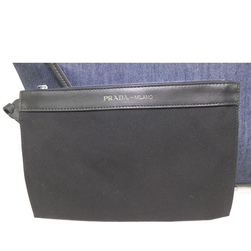 PRADA プラダ/デニムトートバッグ/ポーチ付き//103/Aランク/84