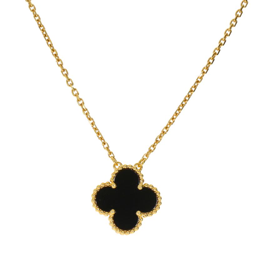 Van Cleef&Arpels ヴァンクリフアンドアーペル/VCA/750YGヴィンテージアルハンブラオニキスネックレス /5.1/42cm//JB346474/Aランク/75
