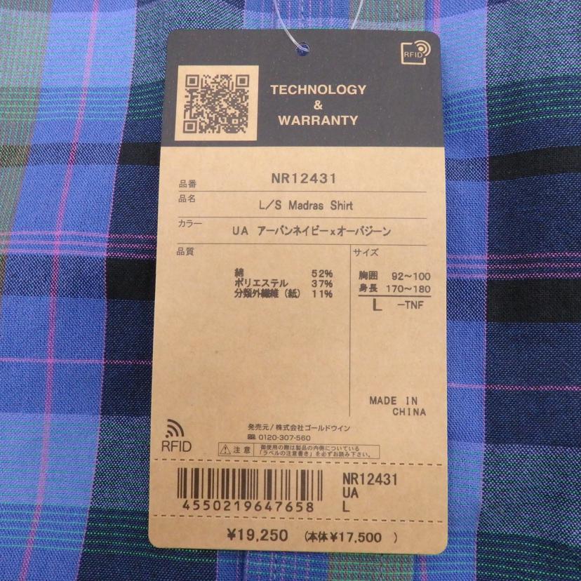 THE NORTHFACE/L/Sマドラスシャツ/NR12431//Sランク/77
