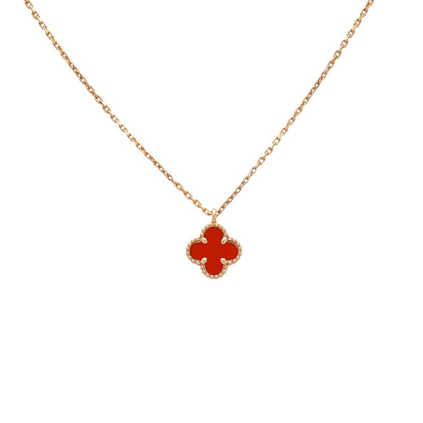 Van Cleef&Arpels ヴァンクリフアンドアーペル/VCA/750PGスウィートアルハンブラ カーネリアンネックレス 40cm/2.7//JE425343/Aランク/75