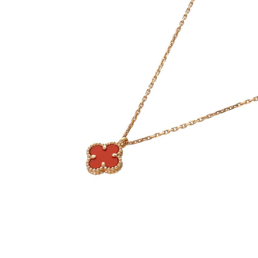 Van Cleef&Arpels ヴァンクリフアンドアーペル/VCA/750PGスウィートアルハンブラ カーネリアンネックレス 40cm/2.7//JE425343/Aランク/75