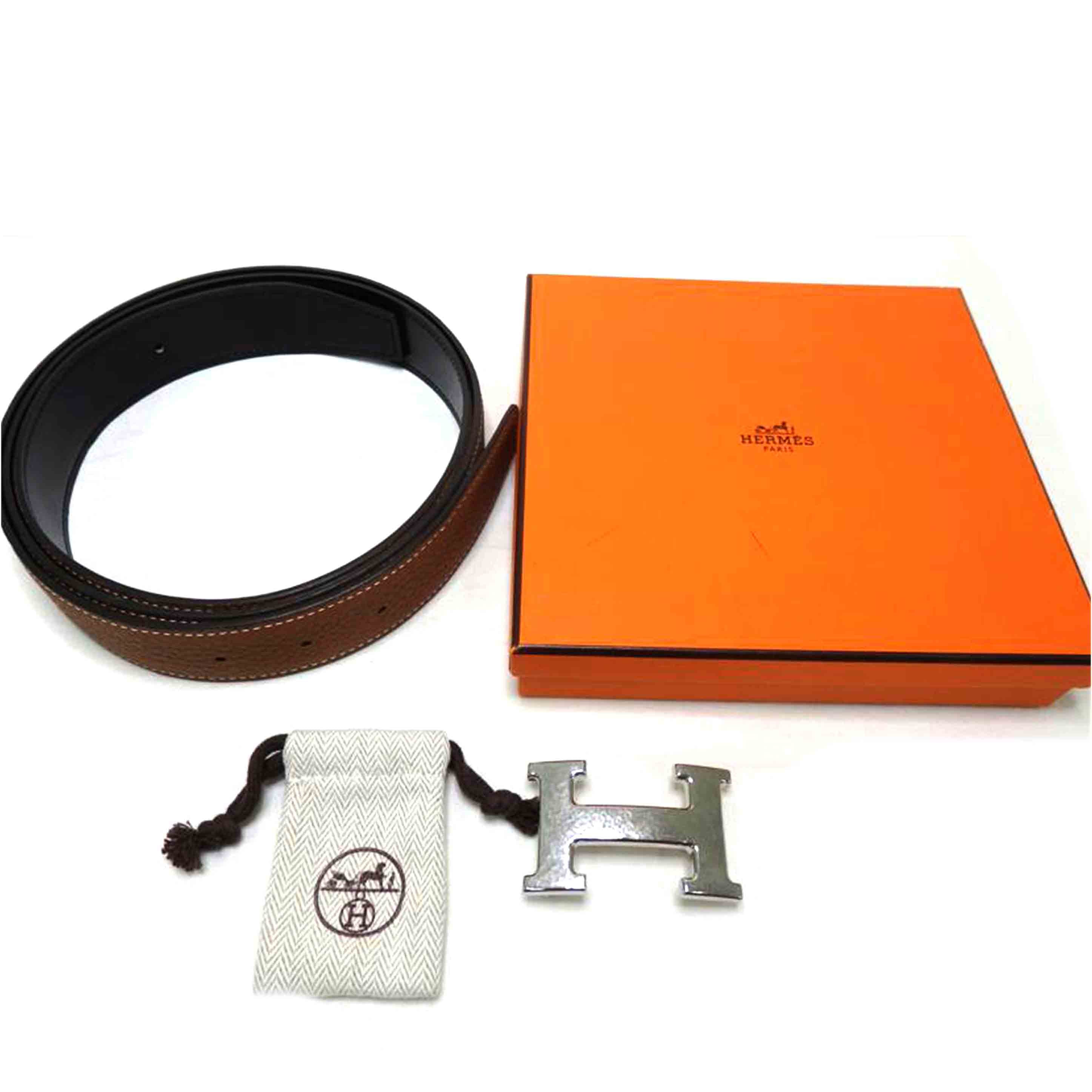 HERMES エルメス/Hベルト/マルトレ/リバーシブルベルト/#120cm/黒×茶//T刻印/SAランク/84