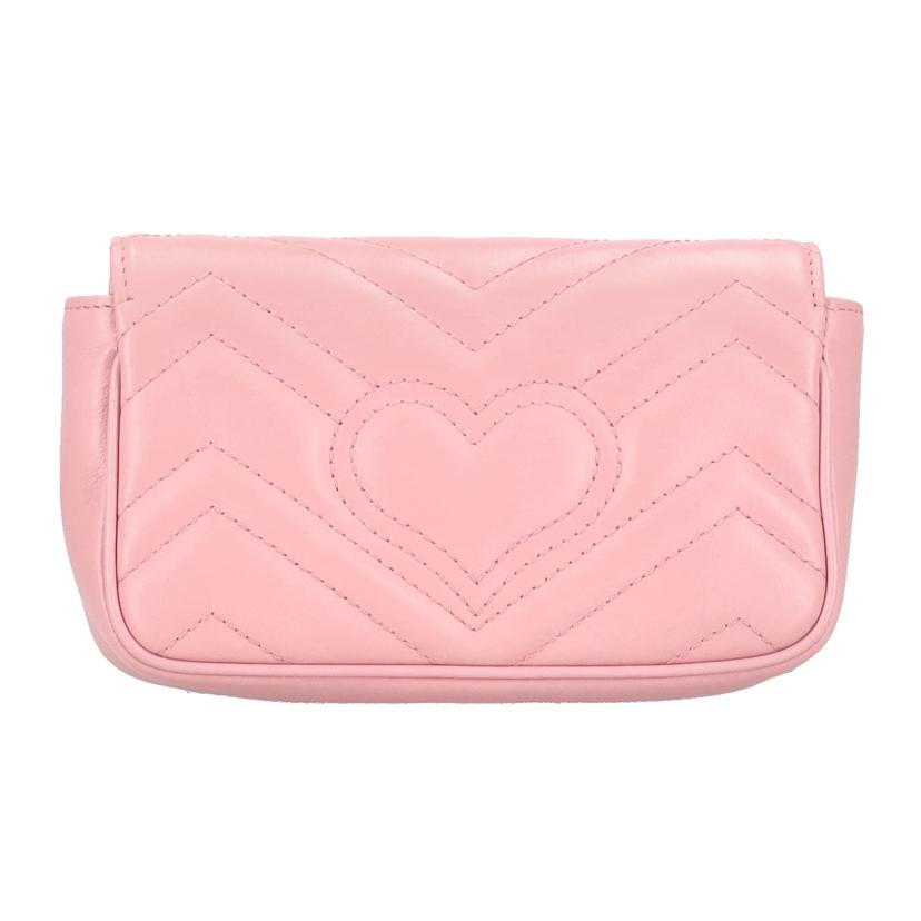 GUCCI グッチ/GGマーモントレザーチェーンショルダー/ピンク/476433//493***/ABランク/91