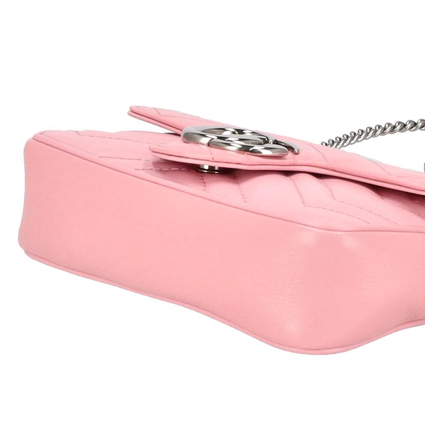 GUCCI グッチ/GGマーモントレザーチェーンショルダー/ピンク/476433//493***/ABランク/91