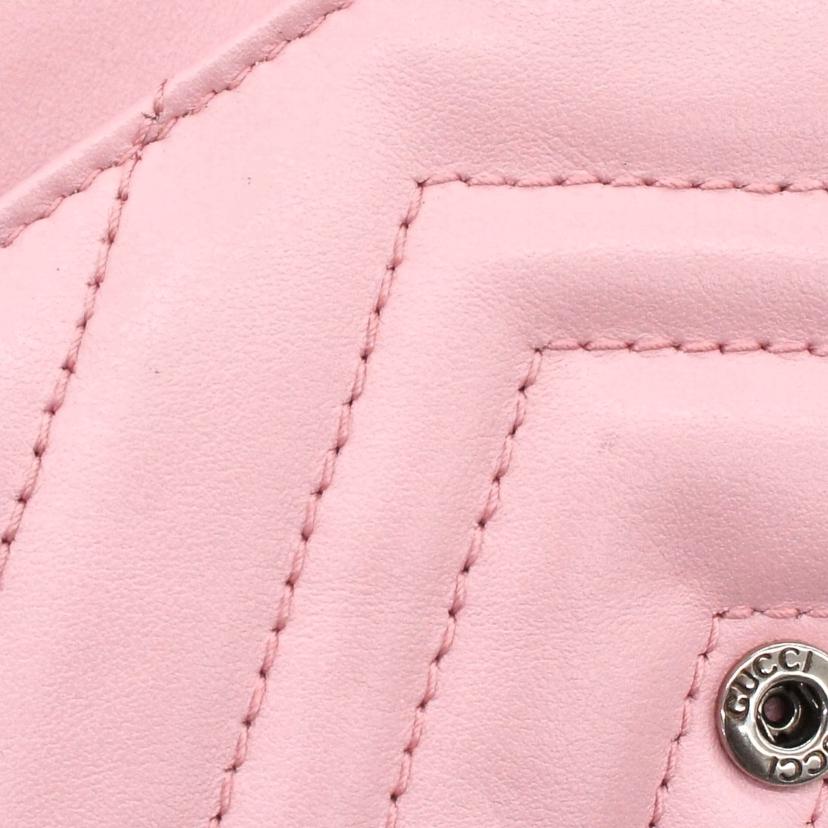GUCCI グッチ/GGマーモントレザーチェーンショルダー/ピンク/476433//493***/ABランク/91