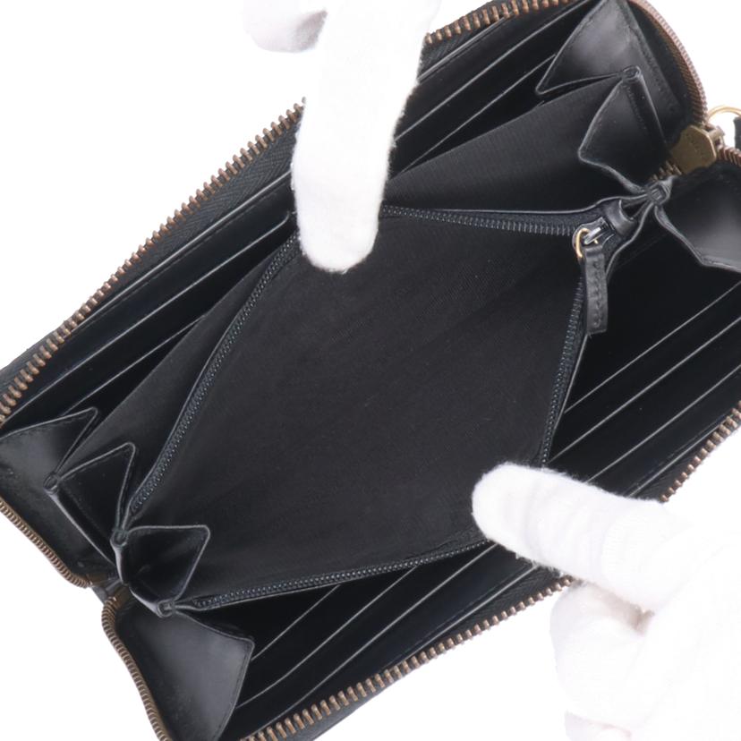 GUCCI グッチ/リネアキャット/レザーラウンドウォレット/548058 //218*/Aランク/91