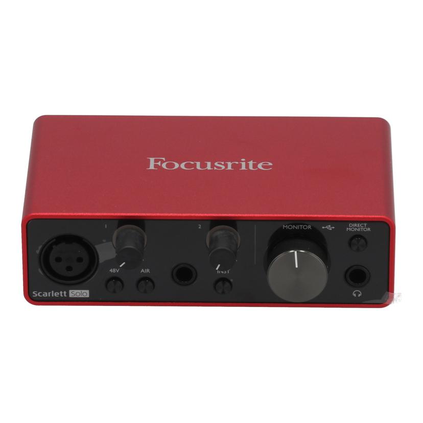 Focusrite フォーカスライト /オーディオインターフェース+ヘッドホン/Scarlett Solo(Gen3)//P7TDCPV08115FF/Bランク/22