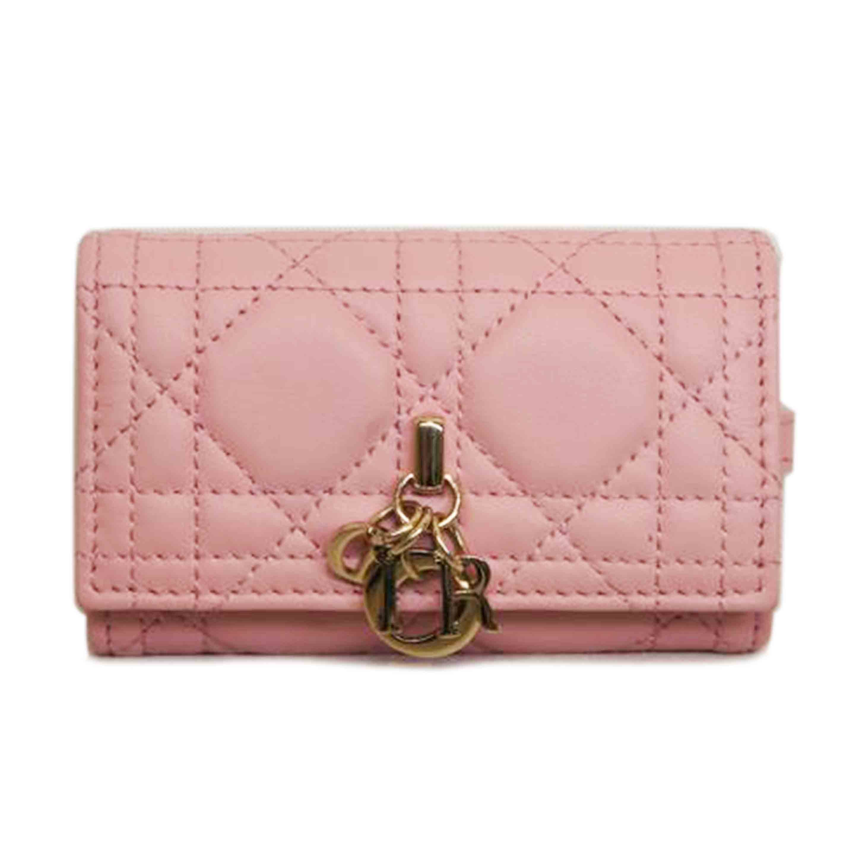 Christian Dior ディオール/MISS DIOR ラムスキンキーケースピンク//ABランク/92